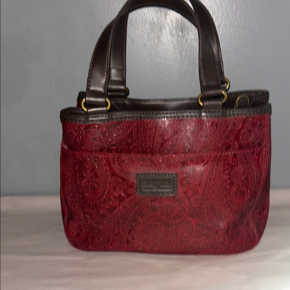 Relic Red Leather Handbag